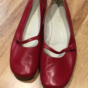 Red ballet flats, Mary Janes